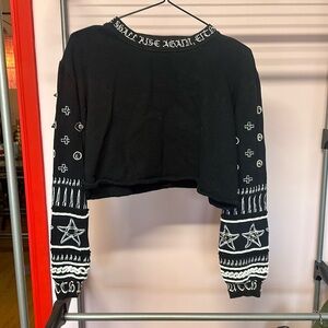 Eleven Paris La Collection cropped beaded sweater